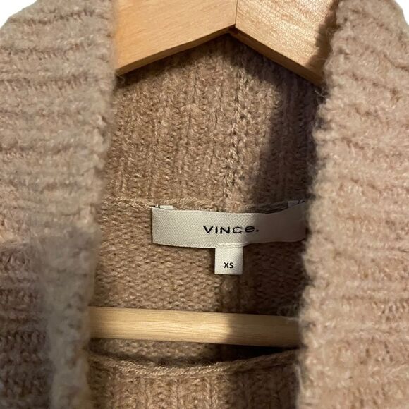 Vince Double Slit Fluffy Alpaca Blend Mock Neck/ Turtleneck Sweater in XS $395 - Picture 9 of 10